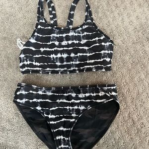 Athleta girl reversible swim suit size 8-10
